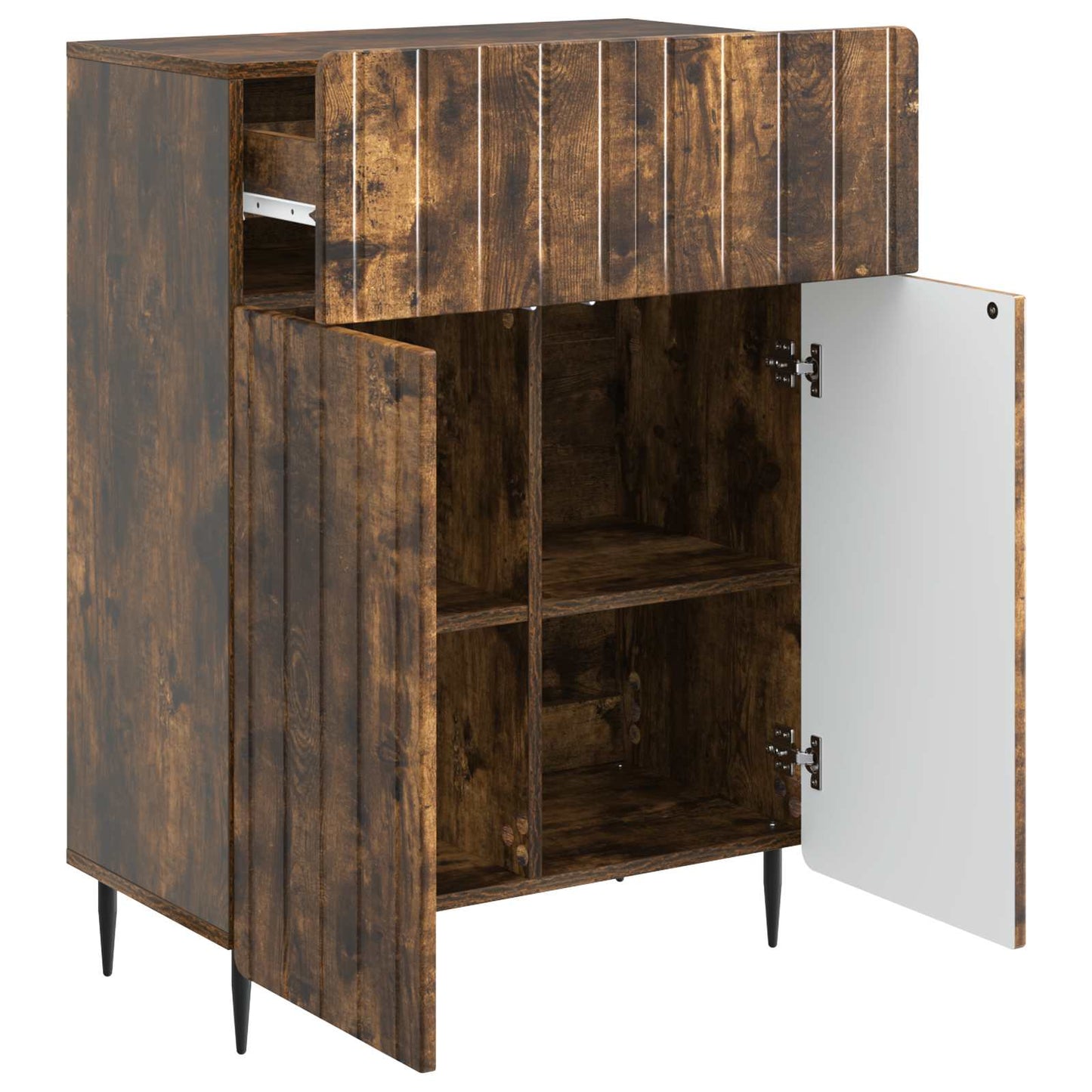 vidaXL Sideboard Smoked Oak 66 x 34.5 x 92 cm Engineered Wood