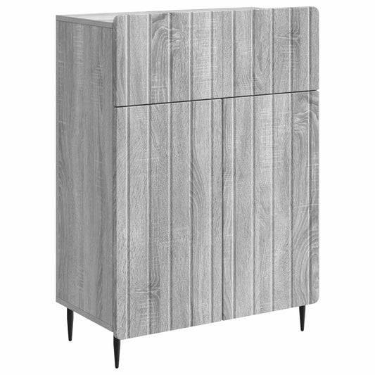 vidaXL Sideboard Grey Sonoma 66 x 34.5 x 92 cm Engineered Wood