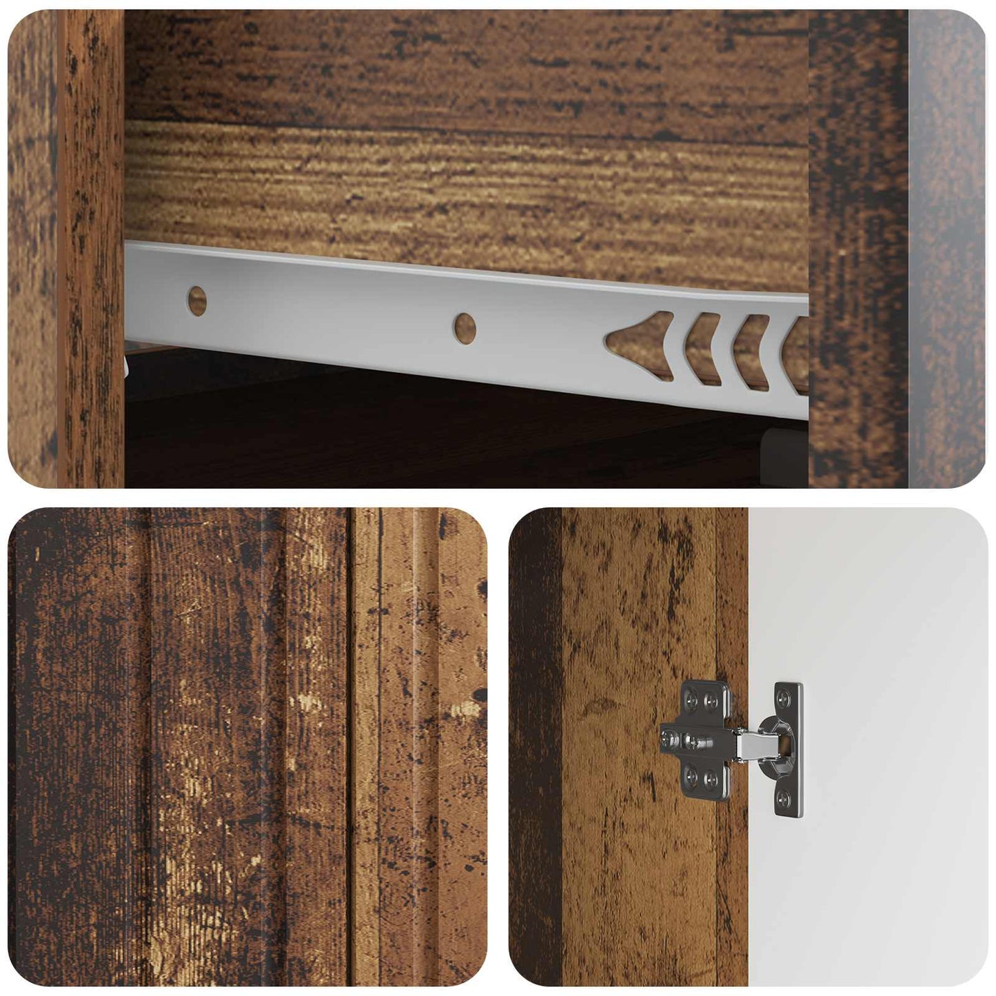 vidaXL Sideboard Old Wood 66 x 34.5 x 92 cm Engineered Wood