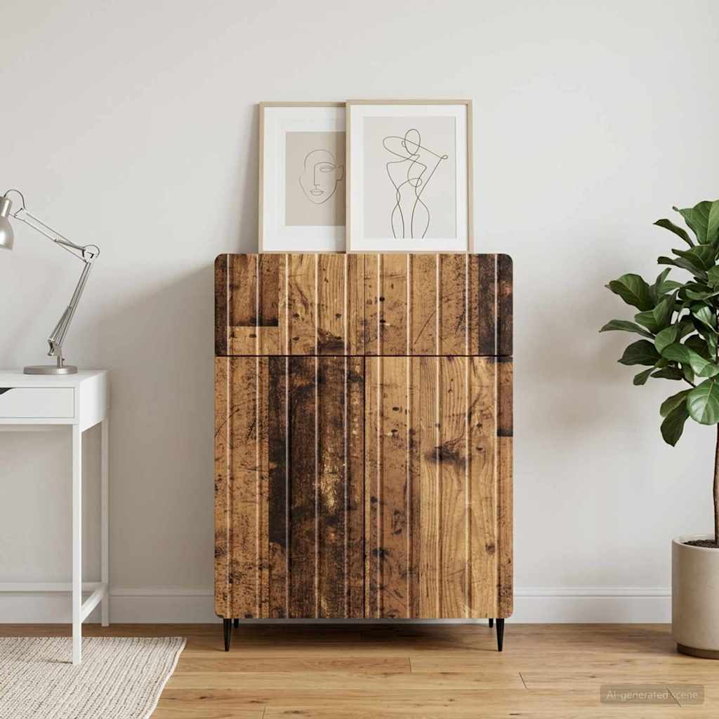 vidaXL Sideboard Old Wood 66 x 34.5 x 92 cm Engineered Wood