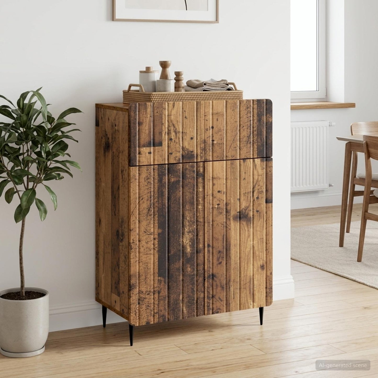 vidaXL Sideboard Old Wood 66 x 34.5 x 92 cm Engineered Wood