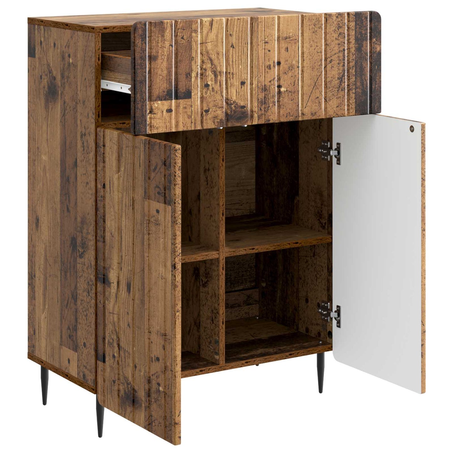 vidaXL Sideboard Old Wood 66 x 34.5 x 92 cm Engineered Wood