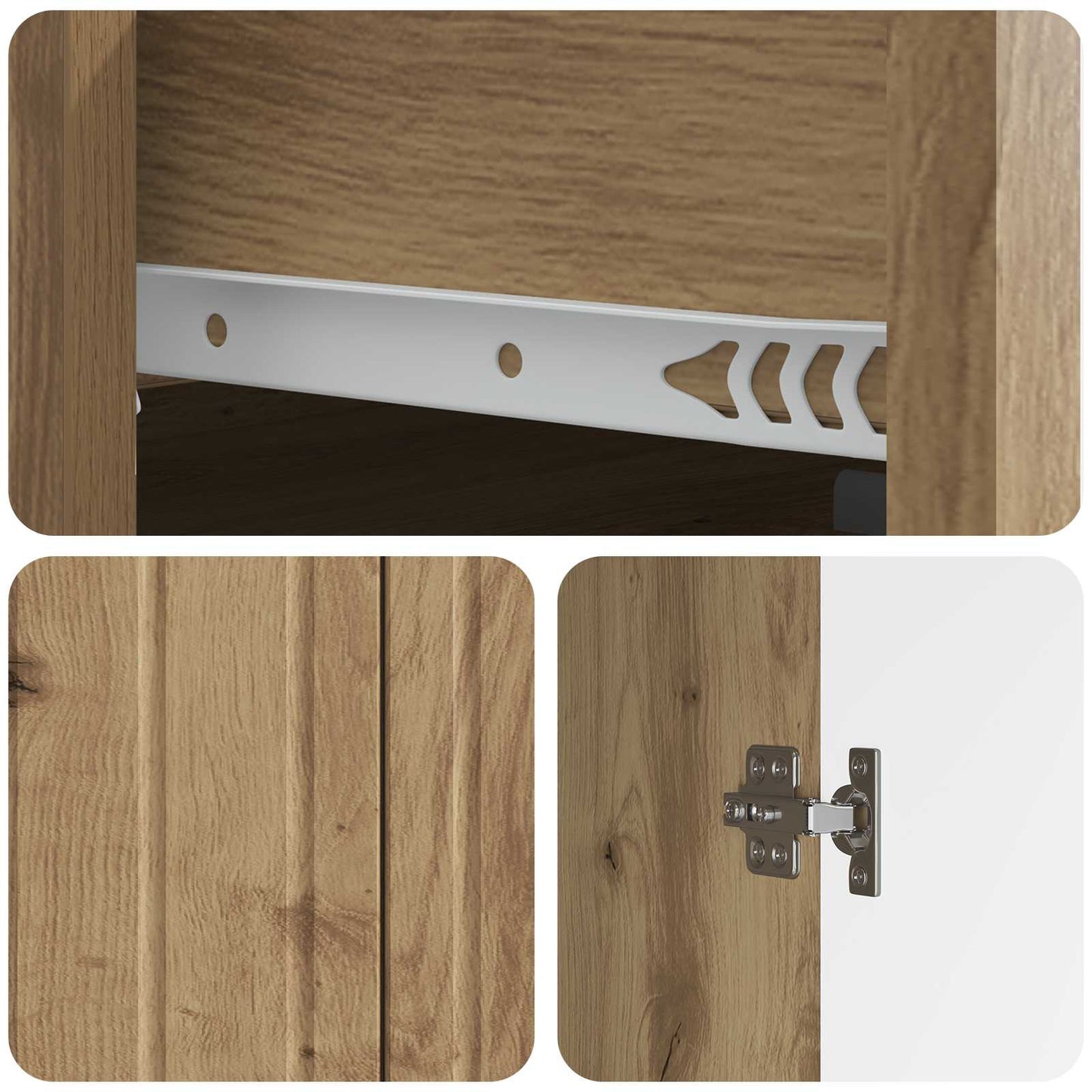 vidaXL Sideboard Artisan Oak 66 x 34.5 x 92 cm Engineered Wood