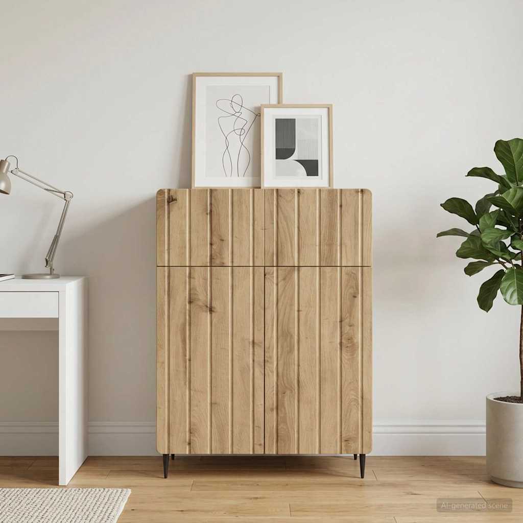 vidaXL Sideboard Artisan Oak 66 x 34.5 x 92 cm Engineered Wood