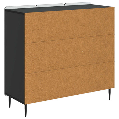 vidaXL Sideboard Black 89 x 34.5 x 82 cm Engineered Wood