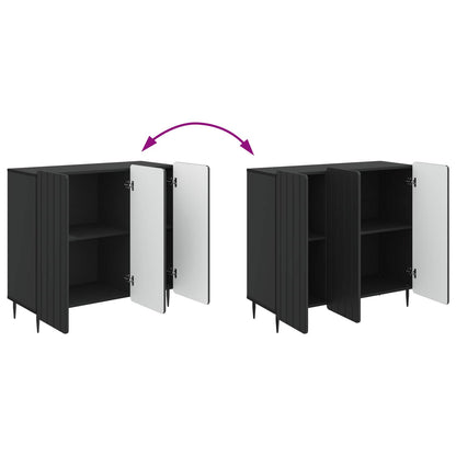 vidaXL Sideboard Black 89 x 34.5 x 82 cm Engineered Wood