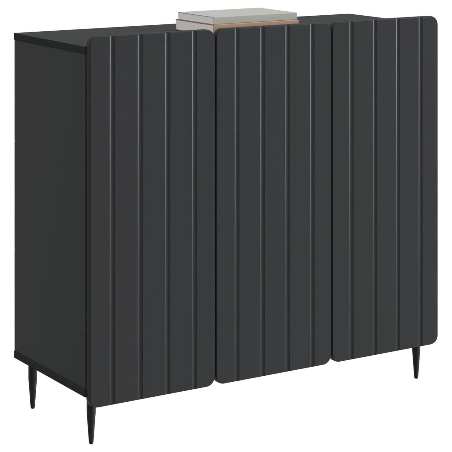 vidaXL Sideboard Black 89 x 34.5 x 82 cm Engineered Wood