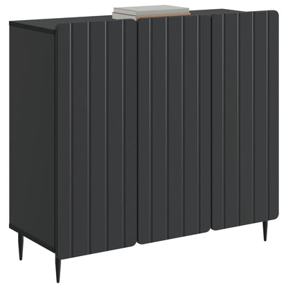 vidaXL Sideboard Black 89 x 34.5 x 82 cm Engineered Wood