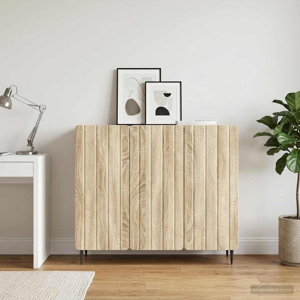 vidaXL Sideboard Sonoma Oak 89 x 34.5 x 82 cm Engineered Wood
