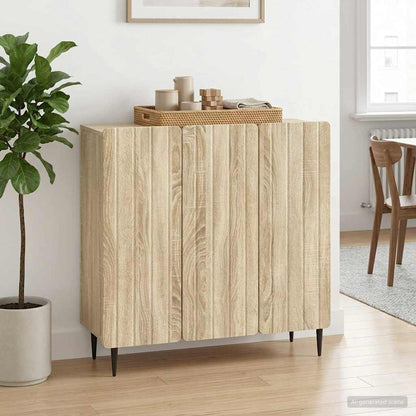 vidaXL Sideboard Sonoma Oak 89 x 34.5 x 82 cm Engineered Wood