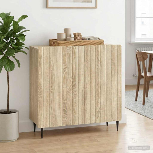 vidaXL Sideboard Sonoma Oak 89 x 34.5 x 82 cm Engineered Wood