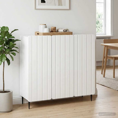 vidaXL Sideboard High Gloss White 89 x 34.5 x 82 cm Engineered Wood