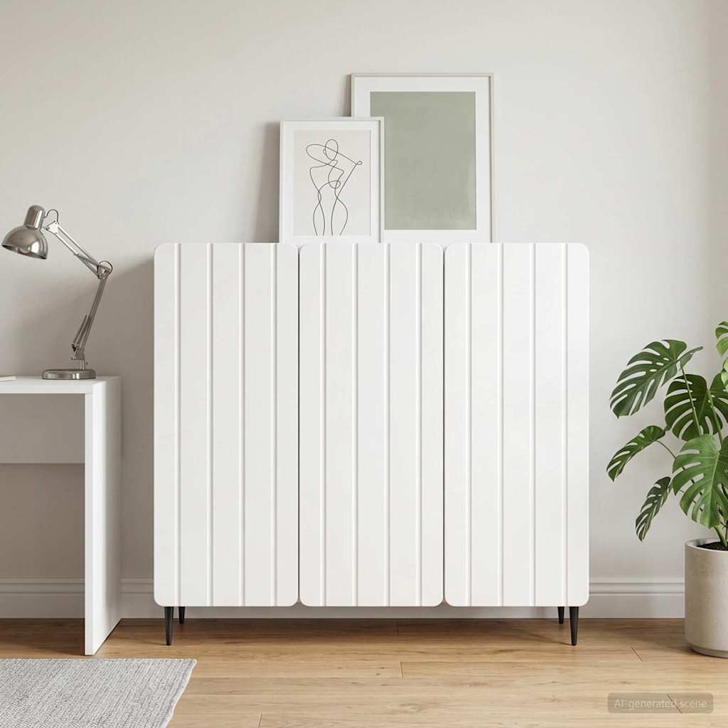 vidaXL Sideboard High Gloss White 89 x 34.5 x 82 cm Engineered Wood