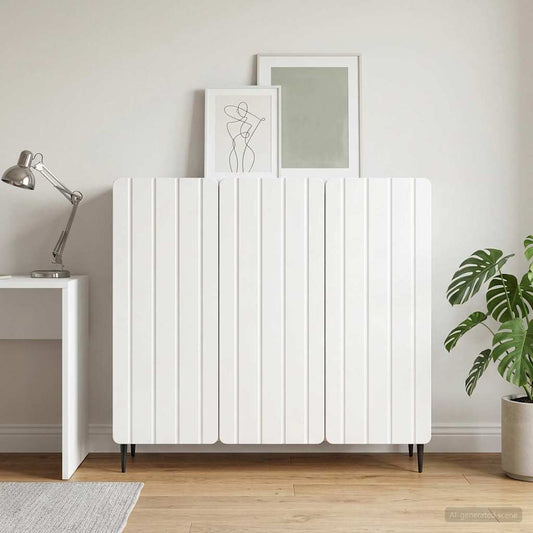 vidaXL Sideboard High Gloss White 89 x 34.5 x 82 cm Engineered Wood
