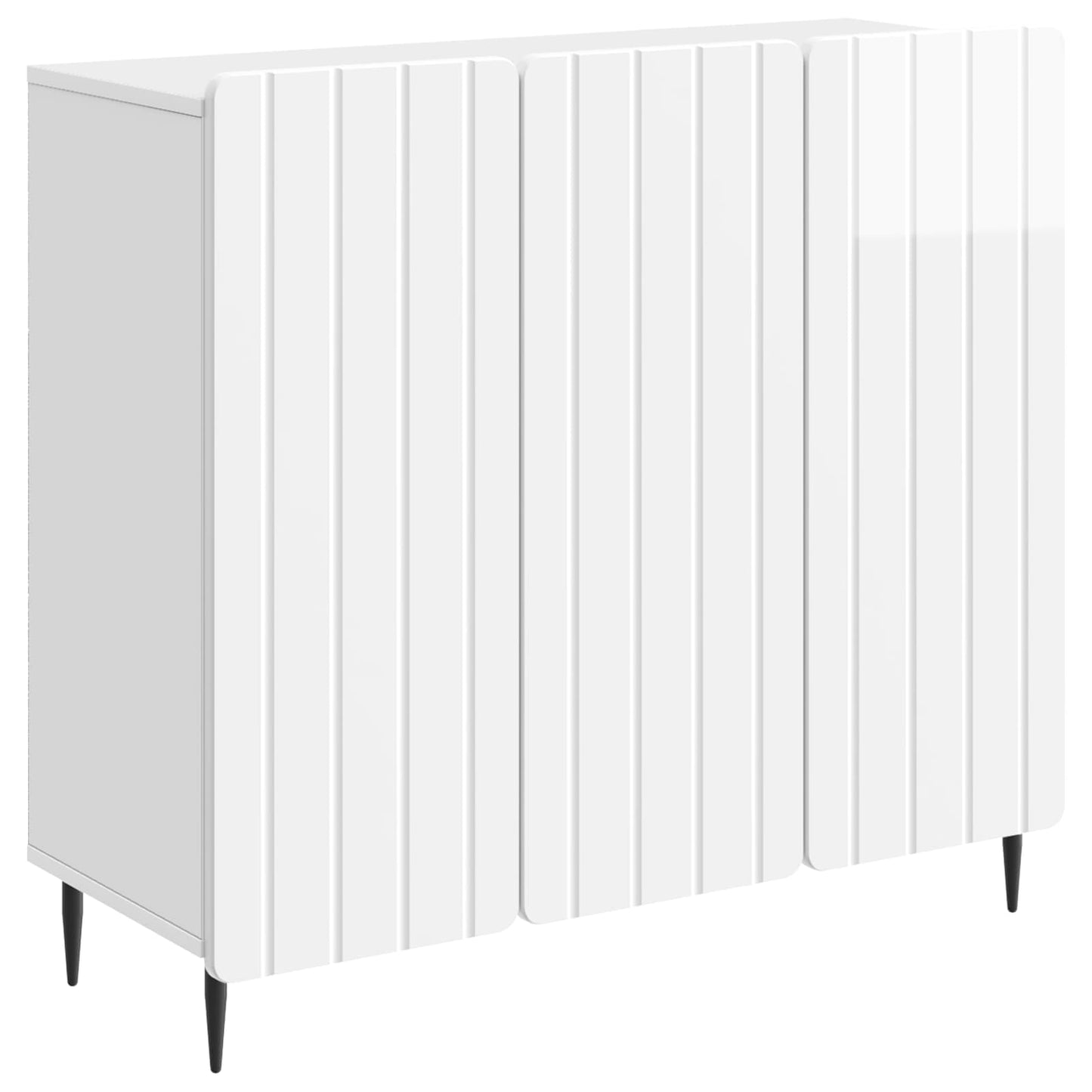 vidaXL Sideboard High Gloss White 89 x 34.5 x 82 cm Engineered Wood