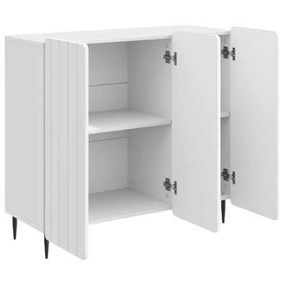 vidaXL Sideboard High Gloss White 89 x 34.5 x 82 cm Engineered Wood