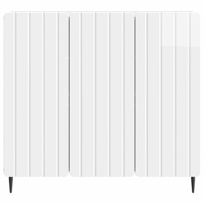 vidaXL Sideboard High Gloss White 89 x 34.5 x 82 cm Engineered Wood