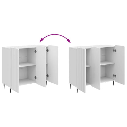 vidaXL Sideboard High Gloss White 89 x 34.5 x 82 cm Engineered Wood