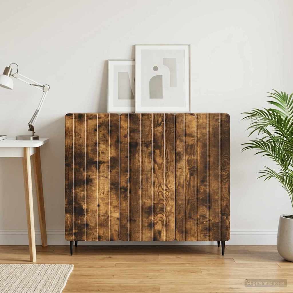 vidaXL Sideboard Smoked Oak 89 x 34.5 x 82 cm Engineered Wood