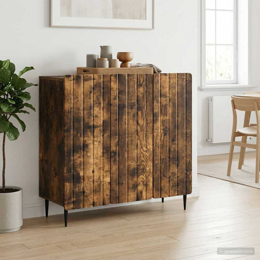 vidaXL Sideboard Smoked Oak 89 x 34.5 x 82 cm Engineered Wood