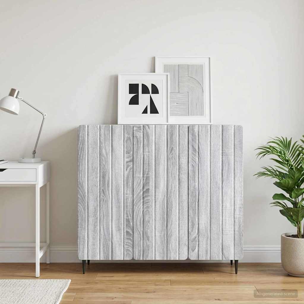 vidaXL Sideboard Grey Sonoma 89 x 34.5 x 82 cm Engineered Wood