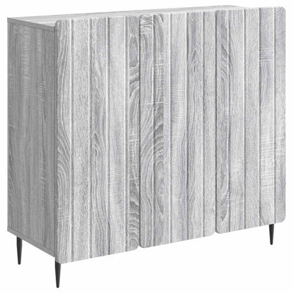 vidaXL Sideboard Grey Sonoma 89 x 34.5 x 82 cm Engineered Wood