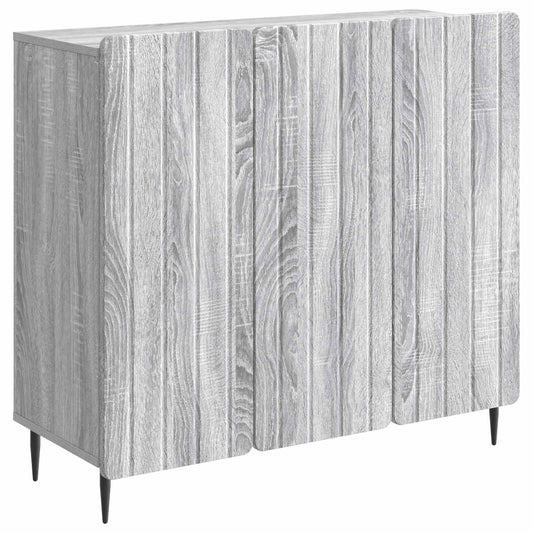 vidaXL Sideboard Grey Sonoma 89 x 34.5 x 82 cm Engineered Wood