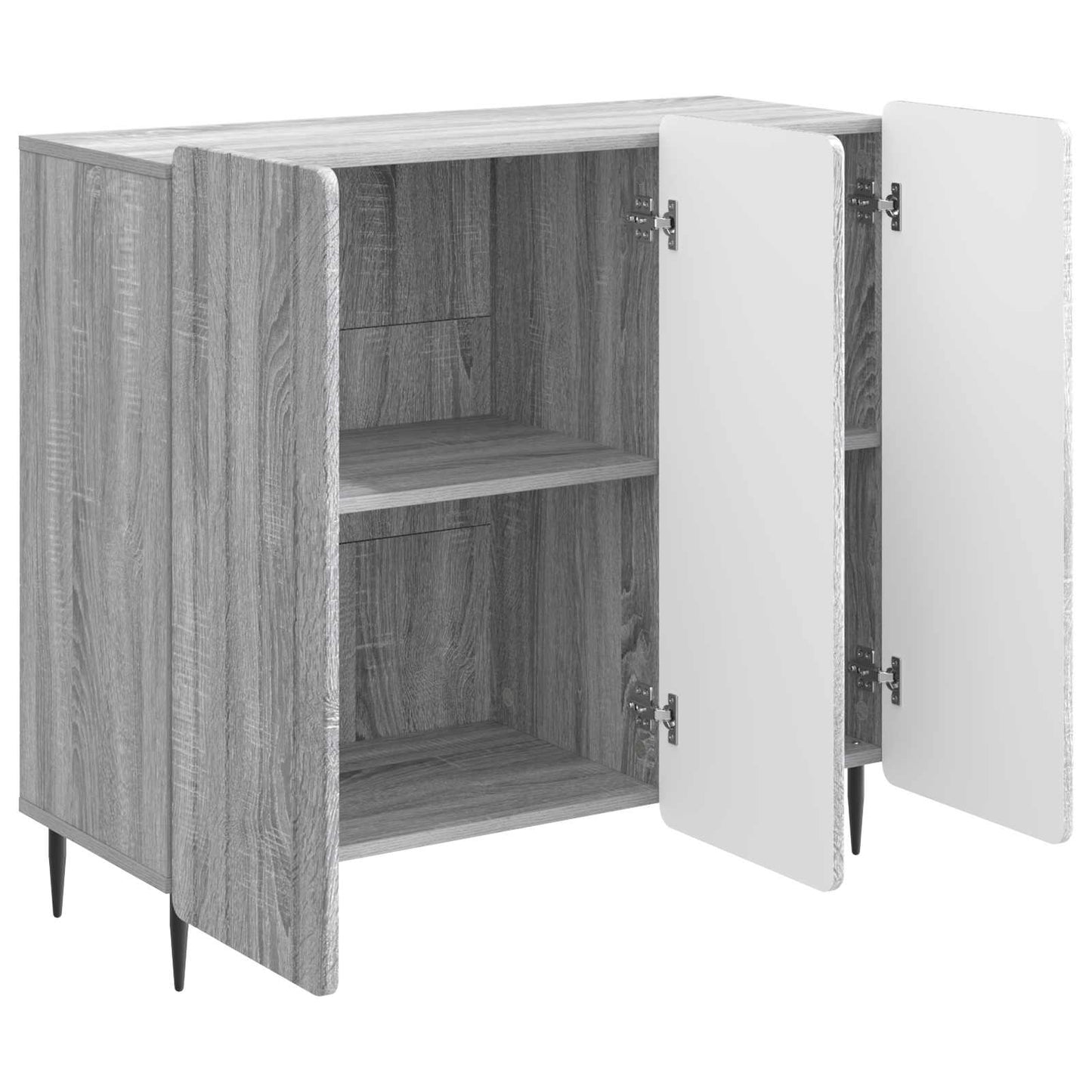vidaXL Sideboard Grey Sonoma 89 x 34.5 x 82 cm Engineered Wood