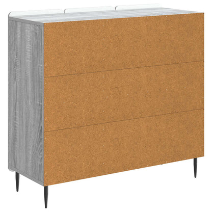 vidaXL Sideboard Grey Sonoma 89 x 34.5 x 82 cm Engineered Wood