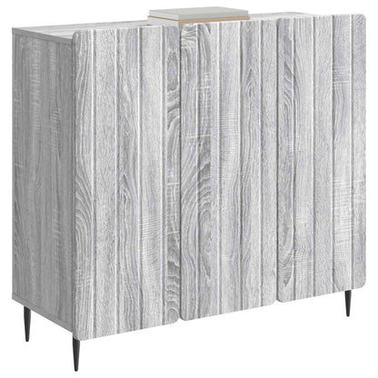 vidaXL Sideboard Grey Sonoma 89 x 34.5 x 82 cm Engineered Wood