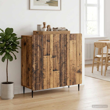 vidaXL Sideboard Old Wood 89 x 34.5 x 82 cm Engineered Wood