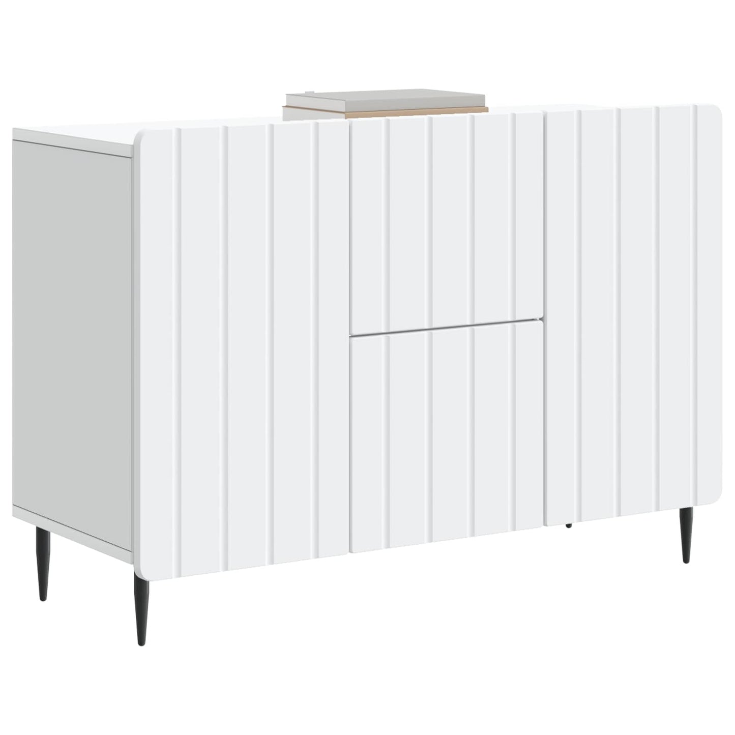 vidaXL Sideboard with Drawer White 89 x 34.5 x 62 cm Engineered Wood