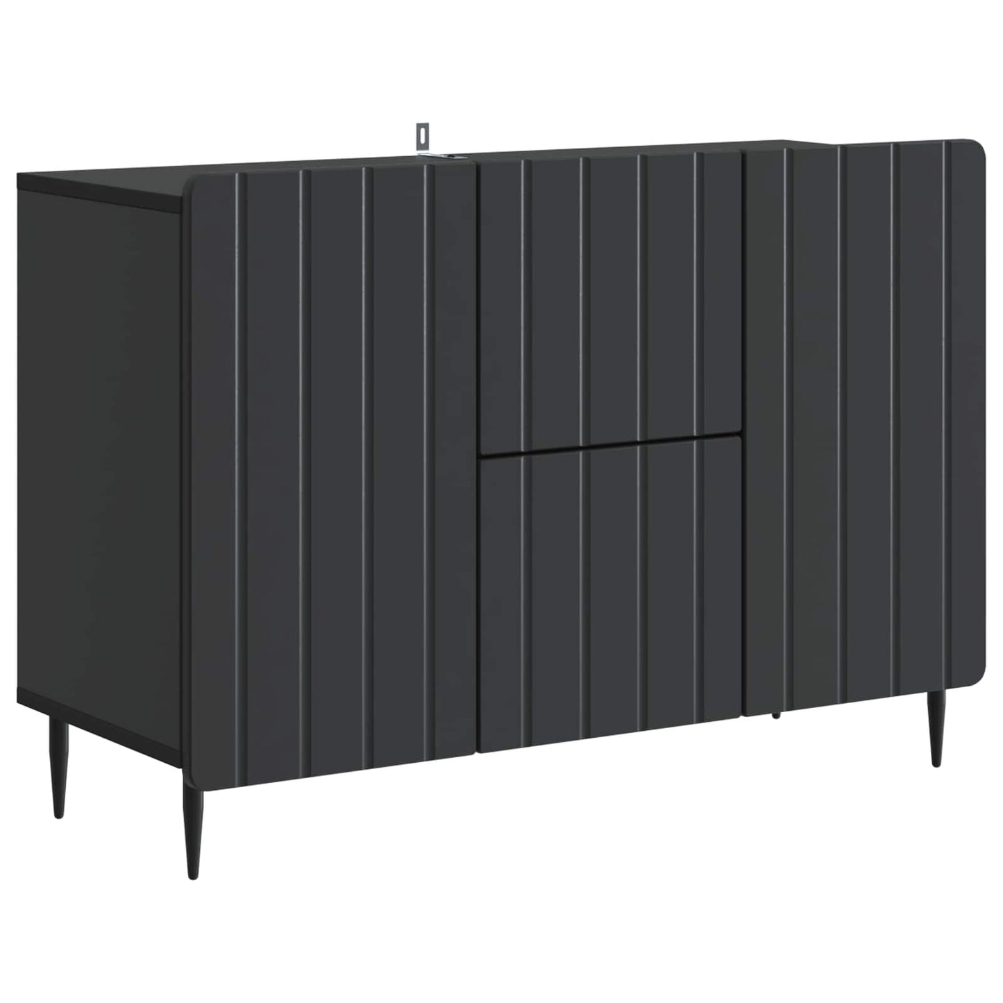 vidaXL Sideboard with Drawer Black 89 x 34.5 x 62 cm Engineered Wood