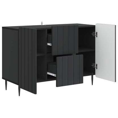 vidaXL Sideboard with Drawer Black 89 x 34.5 x 62 cm Engineered Wood
