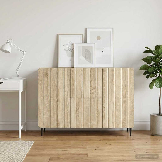 vidaXL Sideboard Sonoma Oak 89 x 34.5 x 62 cm Engineered Wood