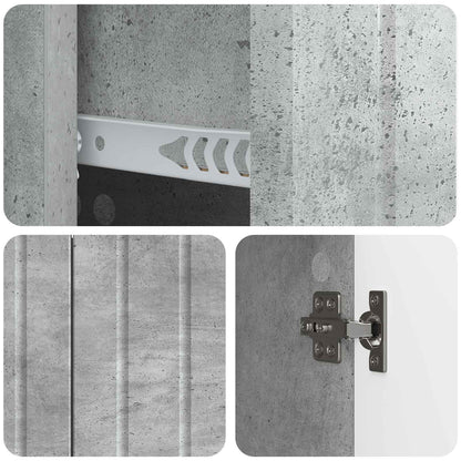 vidaXL Sideboard Concrete Grey 89 x 34.5 x 62 cm Engineered Wood