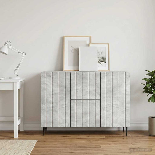 vidaXL Sideboard Concrete Grey 89 x 34.5 x 62 cm Engineered Wood