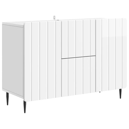 vidaXL Sideboard High Gloss White 89 x 34.5 x 62 cm Engineered Wood