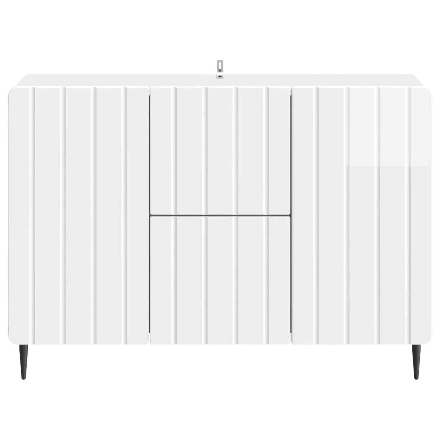 vidaXL Sideboard High Gloss White 89 x 34.5 x 62 cm Engineered Wood