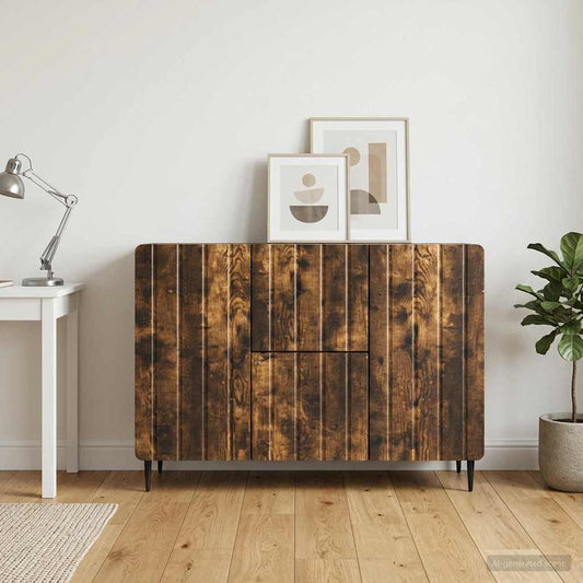 vidaXL Sideboard Smoked Oak 89 x 34.5 x 62 cm Engineered Wood