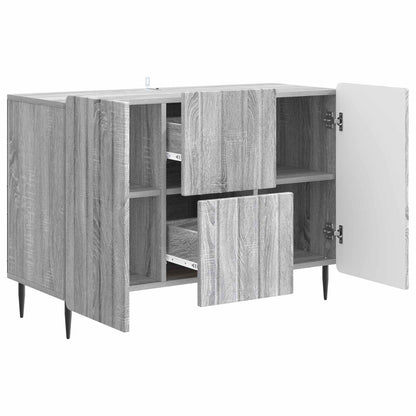 vidaXL Sideboard Grey Sonoma 89 x 34.5 x 62 cm Engineered Wood