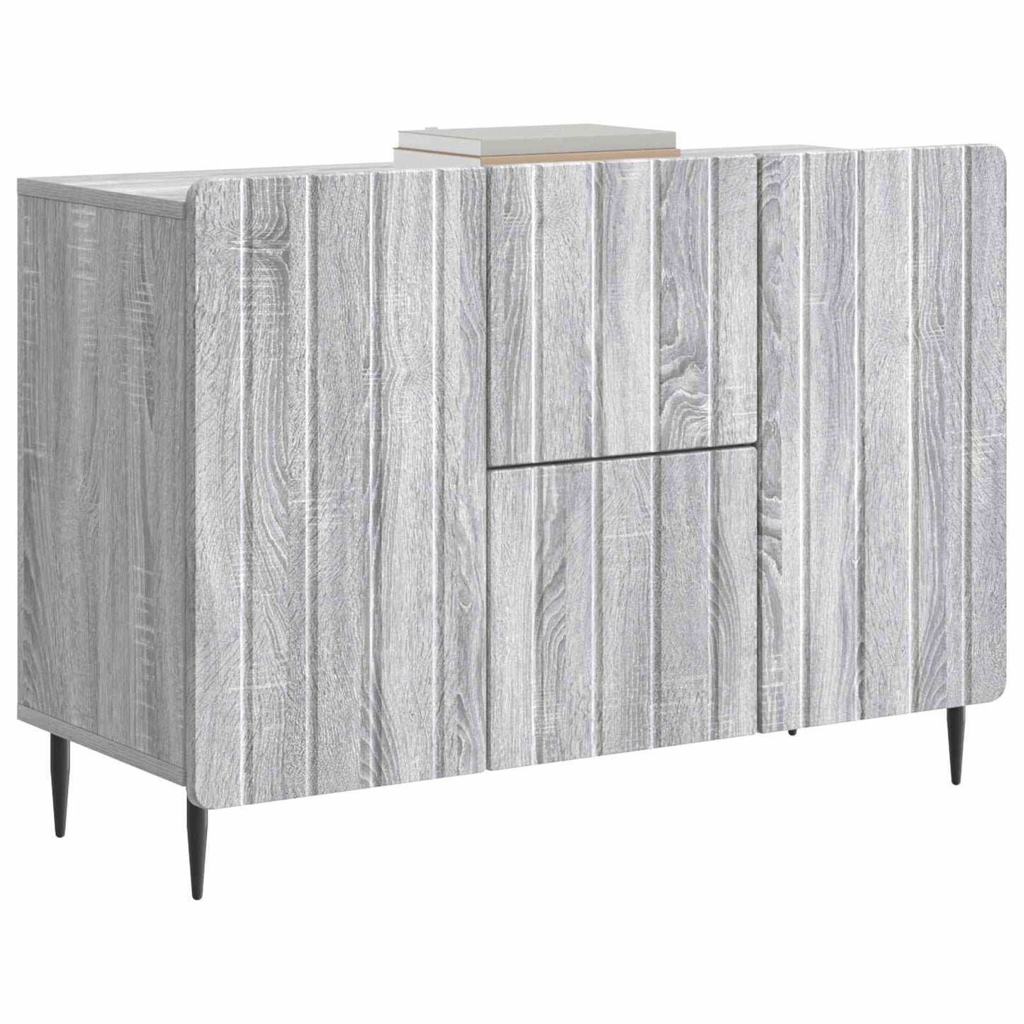 vidaXL Sideboard Grey Sonoma 89 x 34.5 x 62 cm Engineered Wood