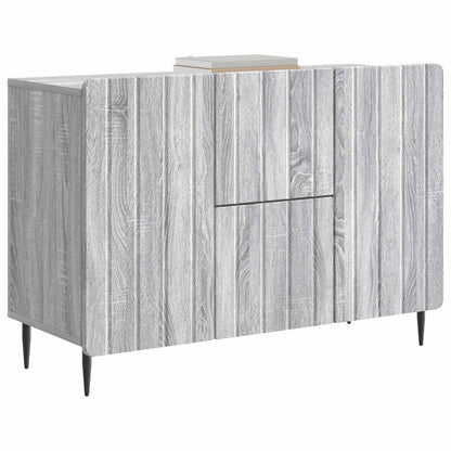 vidaXL Sideboard Grey Sonoma 89 x 34.5 x 62 cm Engineered Wood