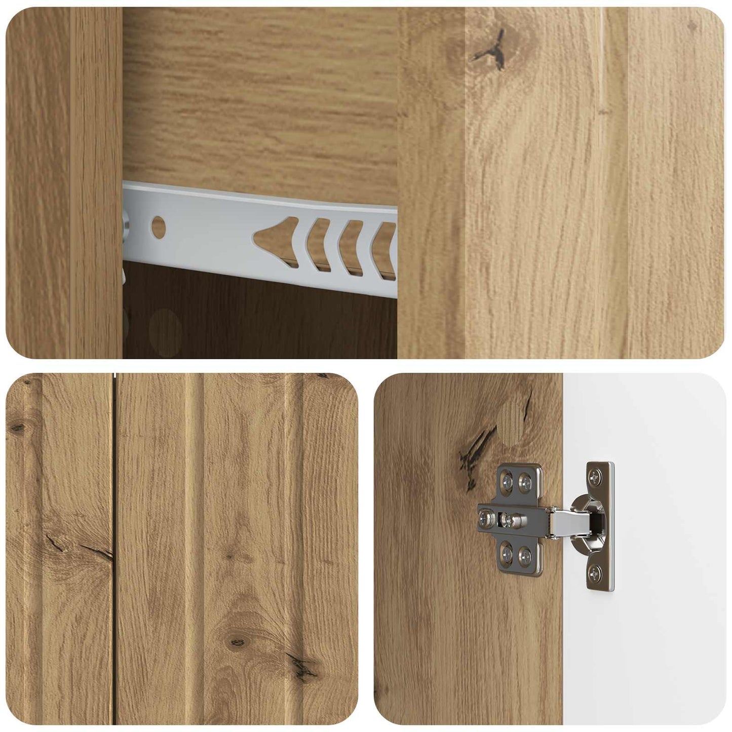 vidaXL Sideboard Artisan Oak 89 x 34.5 x 62 cm Engineered Wood