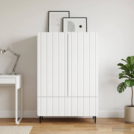 vidaXL Sideboard White 66 x 34.5 x 97 cm Engineered Wood