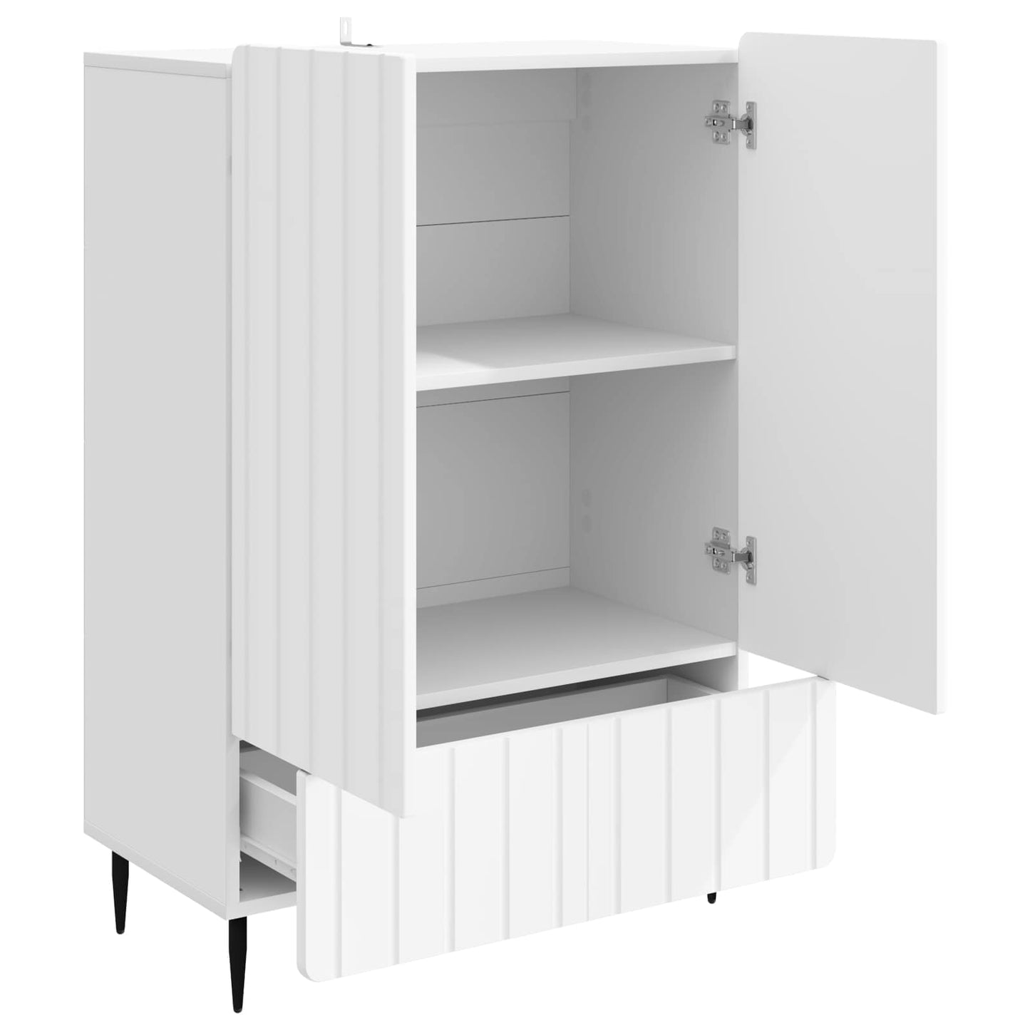 vidaXL Sideboard with Drawer White 66 x 34.5 x 97 cm Engineered Wood
