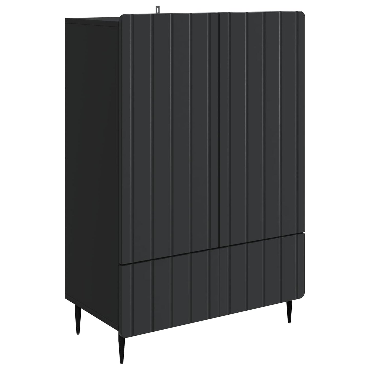 vidaXL Sideboard with Drawer Black 66 x 34.5 x 97 cm Engineered Wood