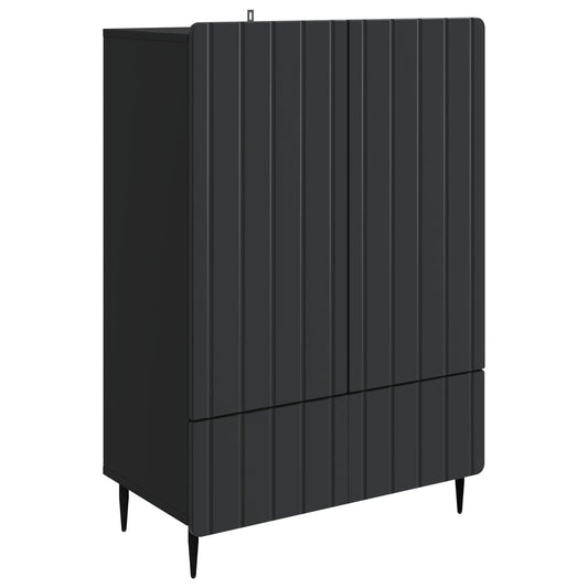 vidaXL Sideboard with Drawer Black 66 x 34.5 x 97 cm Engineered Wood