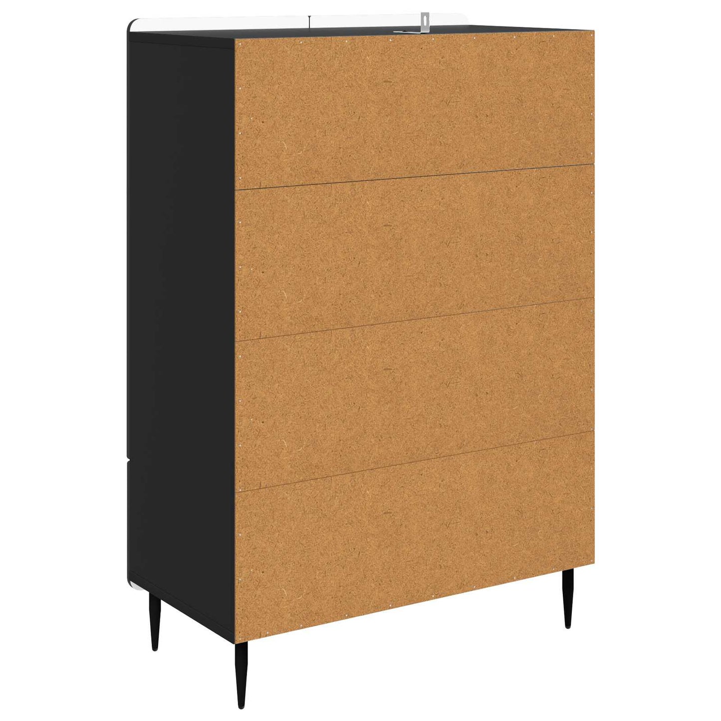 vidaXL Sideboard with Drawer Black 66 x 34.5 x 97 cm Engineered Wood