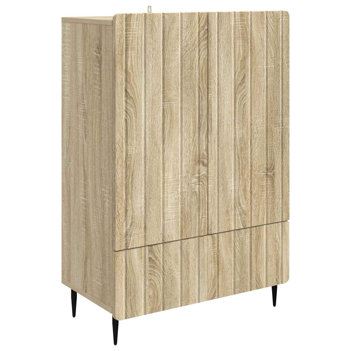 vidaXL Sideboard Sonoma Oak 66 x 34.5 x 97 cm Engineered Wood
